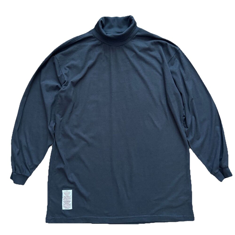 Tyndale FR Turtleneck Shirt Mens L Navy Blue Flame Resistant Long Sleeve USA